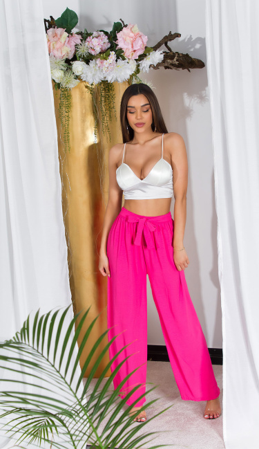 Sexy Koucla Musthave Highwaist Cloth Pants Pink